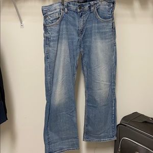MENS silver jeans! Lose fit! Like new!